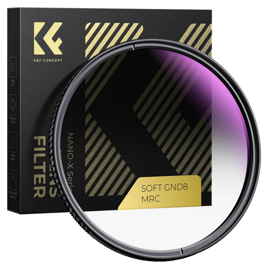 K&F Concept Nano-X 49882mm Soft GND8 Filter – ความหนาแน่นเป็นกลางสําเร็จการศึกษาสําหรับภูมิทัศน์...