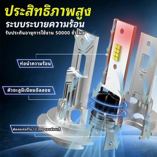 TUFFOO 1 คู่ H7 LED ไฟหน้าหลอดไฟ Canbus 6000K สีขาว 4300K เหลือง Warm White T4s