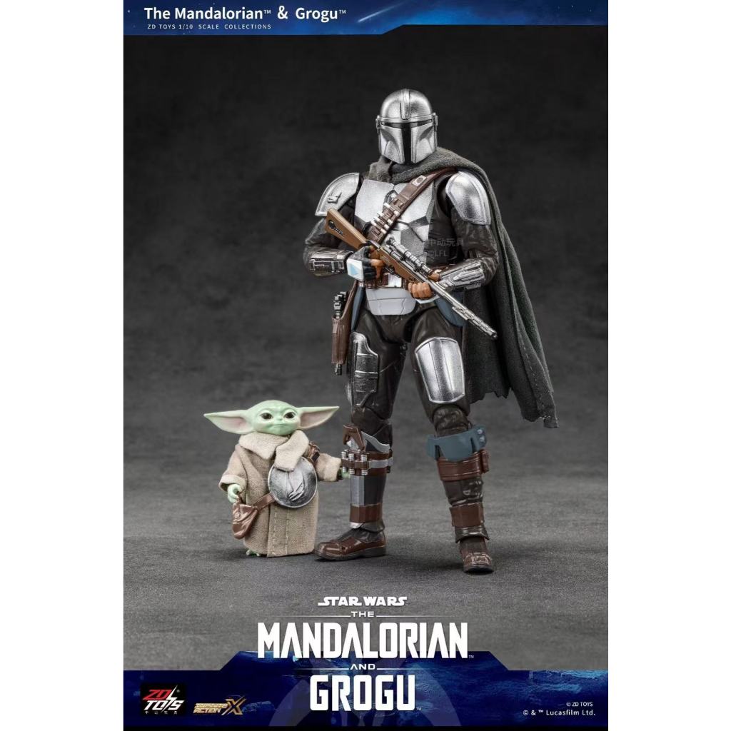 ▲KKangT▲ Genuine ZD TOYS- zhongdong Star Wars 1：10 series MANDALORIAN and grogu Toy model