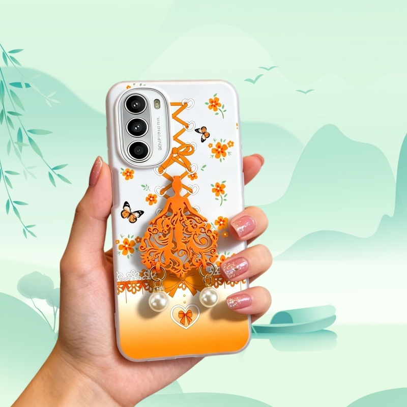 สีลูกกวาดน่ารักเจ้าหญิงเคสโทรศัพท์ Motorola Moto G86 Power G85 G84 G82 G75 G73 G66J G64 G62 G60 ปลอก
