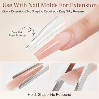 BORN PRETTY 8 IN 1 Nail Builder UV เจลต่อเล็บ Milky White Nude Smooth Hard Gel Soak Off LED UV Self Leveling เจลเคลือบเงาเล็บ 15ml