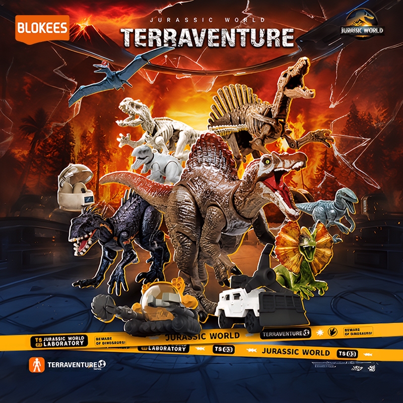[ใหม่] Blokees Jurassic World TS 01 2 3 Figure Kids Dinosaur Blocks Toys Blind Box ของเล่นของขวัญ
