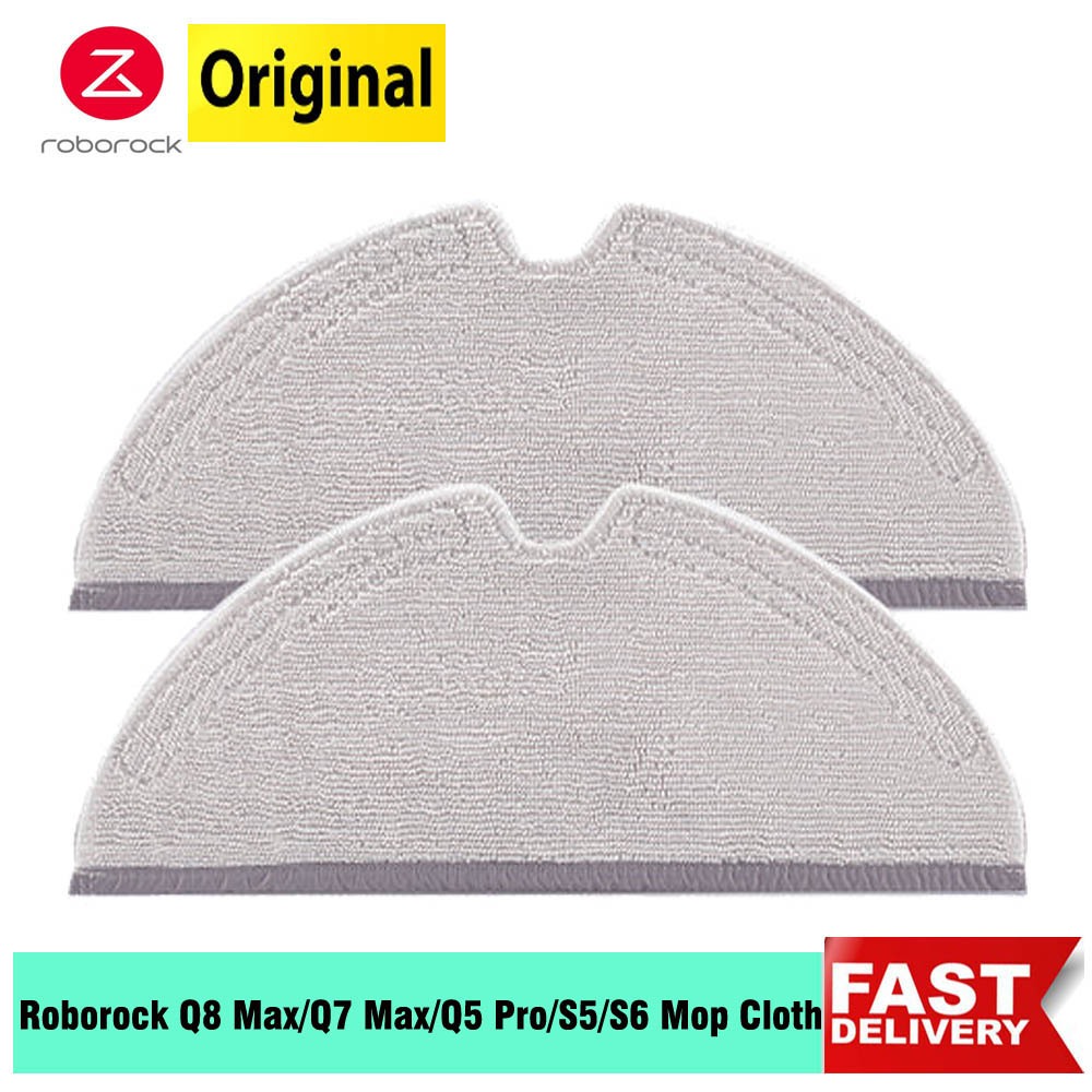 Original Mop ผ้าอุปกรณ์เสริมสําหรับ Roborock S5 Max S6 Pure S6 MaxV S51 S50 S55 S4 Q8 Max Q5 Pro Q7 