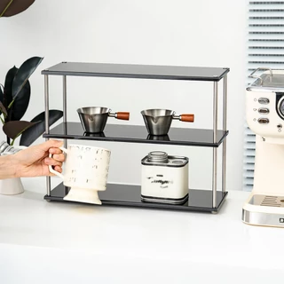ชั้นเก็บของสแตนเลส 2 ชั้น/3 ชั้นสไตล์นอร์ดิก☕️ถ้วยกาแฟ/เครื่องสําอาง/ห้องน้ํา สิ่งอํานวยความสะดวก✨(((38x14ซม. ขนาดเสริม)
