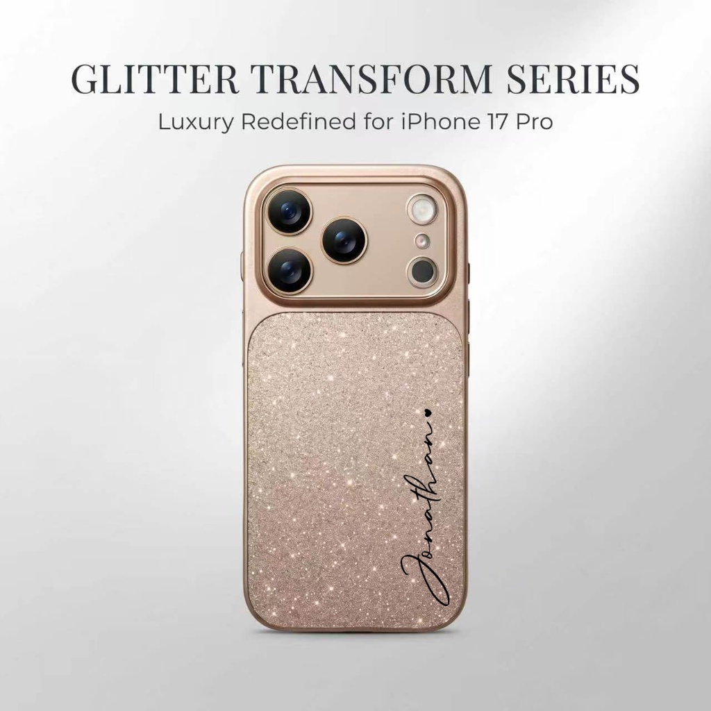ใหม่หรูหราGlitterที่กําหนดเองข้อความเคสโทรศัพท์ใช้งานร่วมกับเคสไอโฟน17 Pro Max, 17 Pro, 16, 15,และ 14 Pro Max