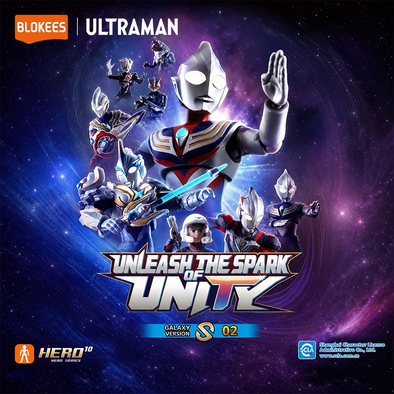 BLOKEES Ultraman Galaxy Version S02 Mini Figure Blocks Model Kits Blind Box ฟิกเกอร์อนิเมะ ของสะสม