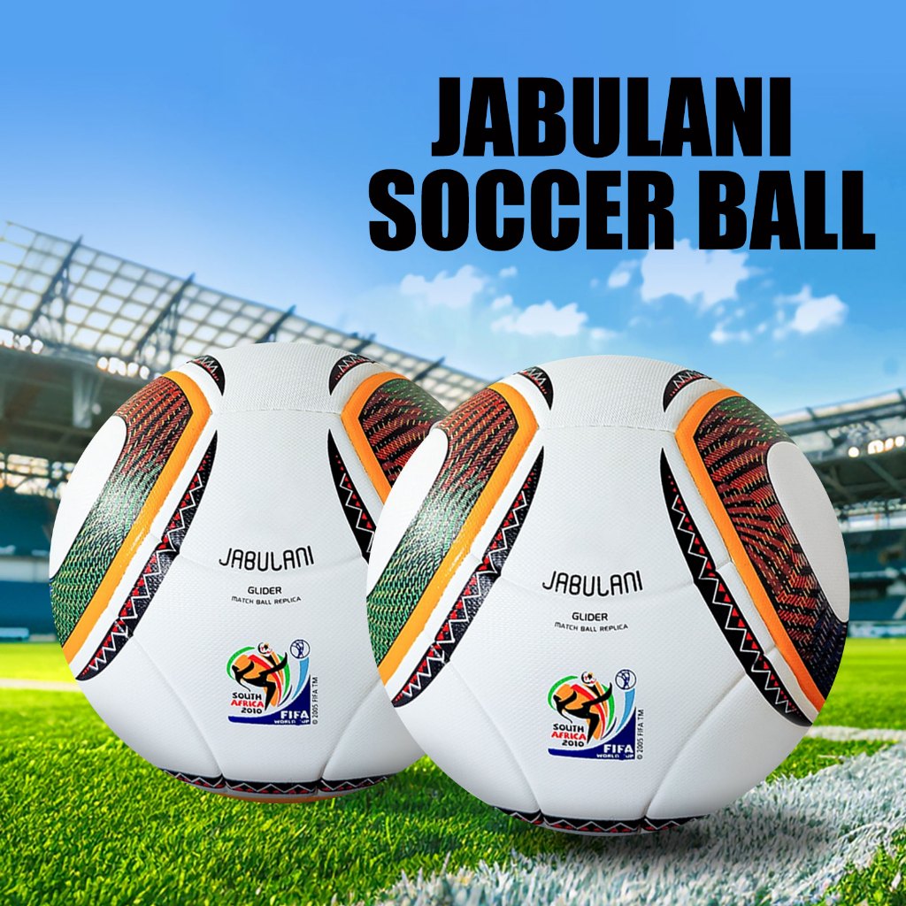 2010 Jabulani Soccer Ball 2 ชิ้น วัสดุ PU สําหรับการแข่งขันและการฝึกอบรมหลายชั้น