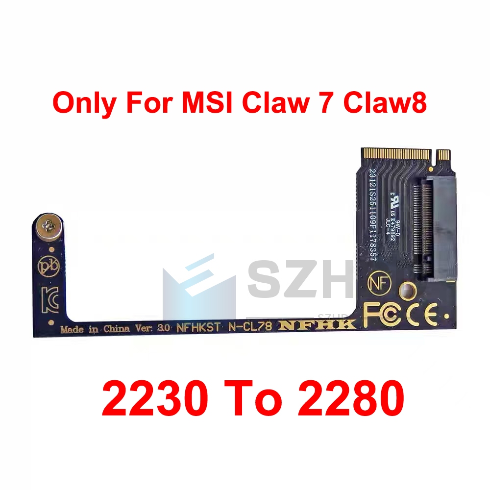 สําหรับ MSI Claw 8 AI Claw7 Claw8 SSD อะแดปเตอร์มือถือการแปลง 2230 ถึง 2280 4T 8T