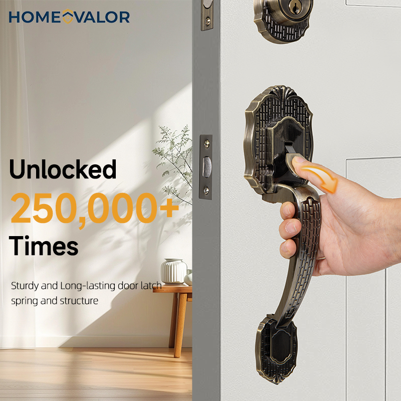 ล็อคลูกบิดประตูแบบกลไกในร่ม Homevalor - หลายรูปแบบ, กันขโมยแบบเงียบ, รวม 3 ปุ่ม