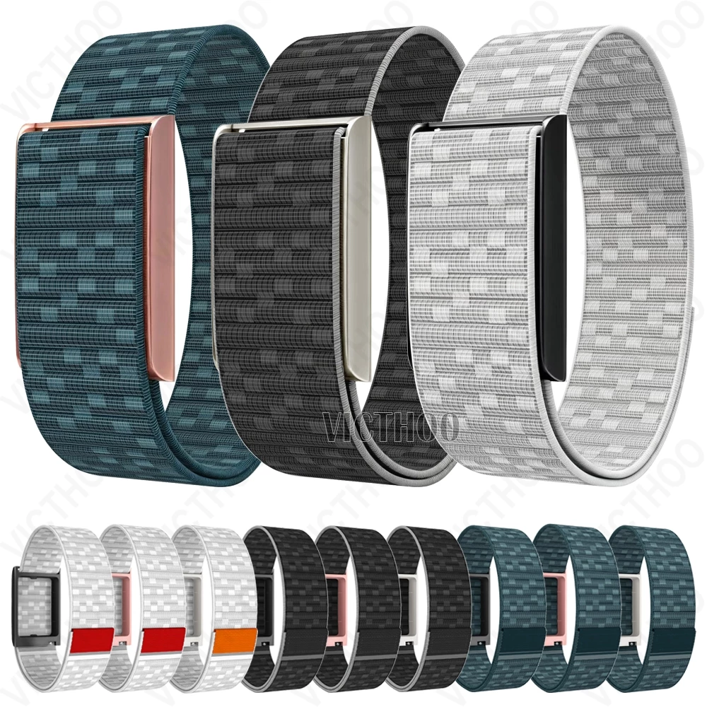สายไนลอนเปลี่ยนอุปกรณ์เสริมสายนาฬิกาพร้อมกรอบโลหะสำหรับ Amazfit Helio Strap