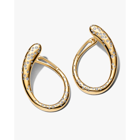 2026 ใหม่S925 Gold Organic Zirconia ฝังบานพับต่างหู/DIY ต่างหูสตั๊ดแฟชั่น