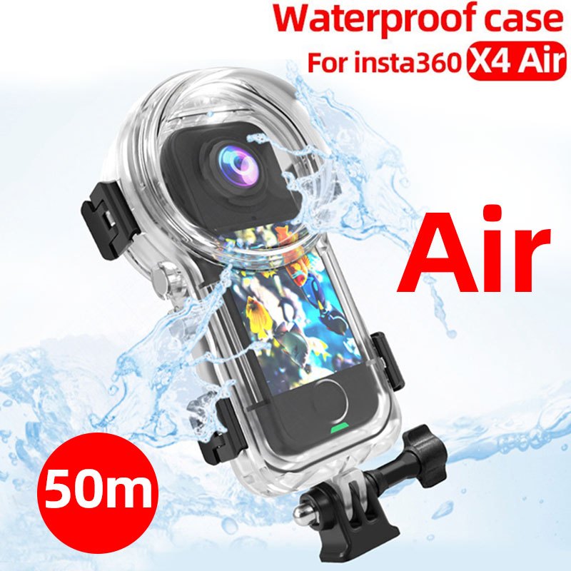Dive Case เคสกันน้ำแบบมองไม่เห็นสำหรับกล้องแอ็คชั่น Insta360 X4 Air กันน้ำลึก 60 เมตร อุปกรณ์เสริมกล้อง 360 องศาใต้น้ำ Waterproof Case
