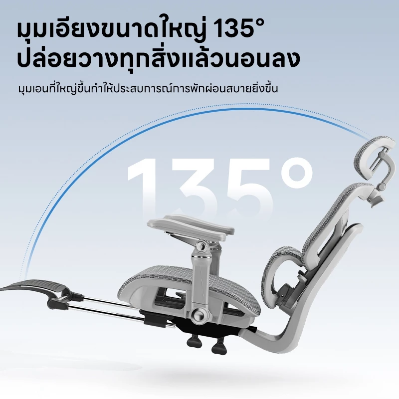 Ergonomic Chair เก้าอี้เกมมิ่ง เก้าอี้คอมพิวเตอร์ ใช้ในบ้าน นั่งสบายไม่ปวดหลัง เอนนอนได้ รองรับเอว สำหรับสำนักงาน thumbnail 5