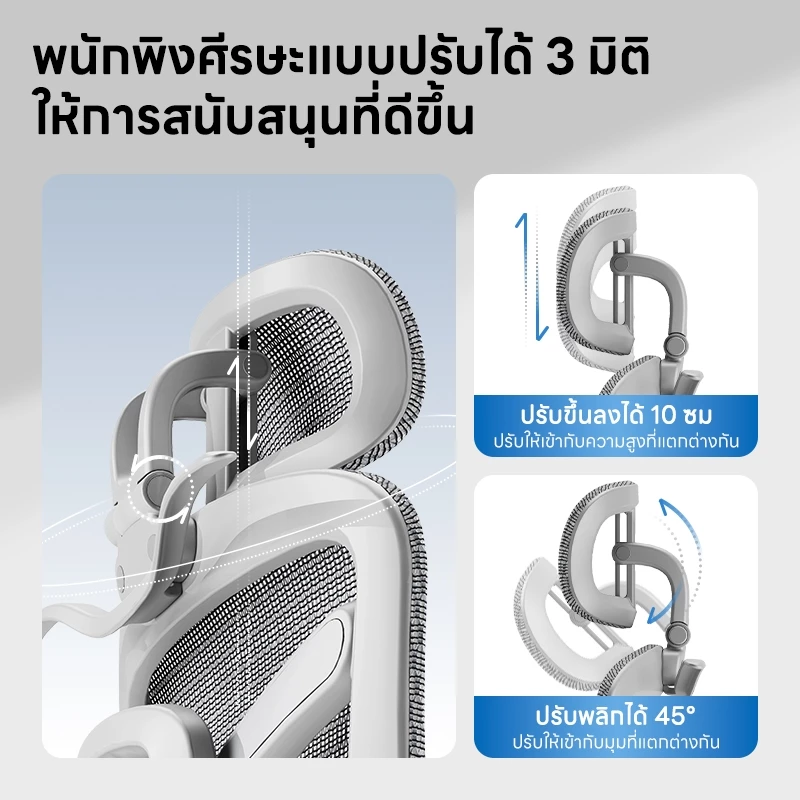 Ergonomic Chair เก้าอี้เกมมิ่ง เก้าอี้คอมพิวเตอร์ ใช้ในบ้าน นั่งสบายไม่ปวดหลัง เอนนอนได้ รองรับเอว สำหรับสำนักงาน thumbnail 3