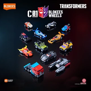 【ใหม่】BLOKEES TRANSFORMERS WHEELS Blind Box C01-03 รถของเล่นเด็ก ตัวต่อรถ Optimus Prime ของแท้