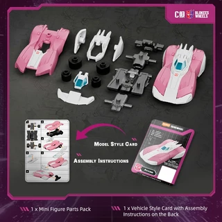 【ใหม่】BLOKEES TRANSFORMERS WHEELS Blind Box C01-03 รถของเล่นเด็ก ตัวต่อรถ Optimus Prime ของแท้