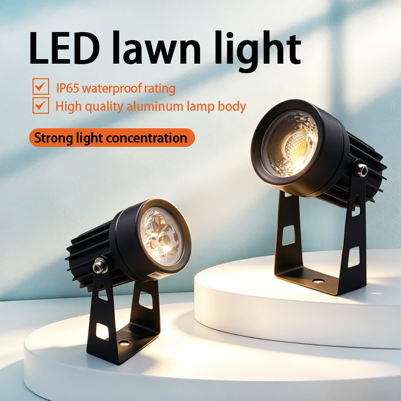 ไฟสวนกลางแจ้ง LED โคมไฟสนามหญ้า 220V 110V 12V 1W 3W 5W ภูมิทัศน์หลอดไฟ Spike Waterprof IP65 Pathway Garden Yard Spotlight