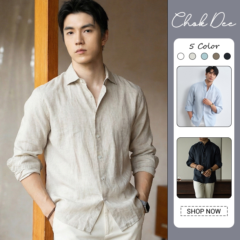 เสื้อบางระบายอากาศของผู้ชายไม่มีความอับอายชุดแฟชั่นญี่ปุ่นสวมใส่สบายตลอดทั้งวัน