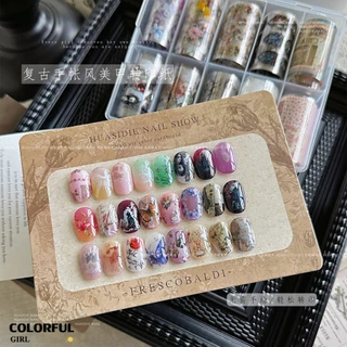 10 ม้วนฟอยล์โอนเล็บ ลายการ์ตูนน่ารัก หรูหรา DIY สติ๊กเกอร์ติด สําหรับเจลและยาทาเล็บ อุปกรณ์ทําเล็บ {ไทย} ฟอยล์ลอกลาย ลอกง่าย ใช้คู่กับกาวลอกฟอยล์น้า