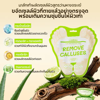 LANBENA Foot Peel Mask 40g/Pair มาส์กลอกเปลือกเท้า กำจัดเซลล์ผิวเก่า หลุดลอกง่าย ให้ผิวเนียนขาว หลายสูตร มาส์กเท้า
