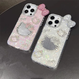 SAMSUNG สําหรับSamsung A17 A16 A15 A14 A12 A13 A23 A32 A57 A56 A55 A54 A53 A52 A71 A51 A07 A06 A05Sการ์ตูนกระจกเคสโทรศัพท์Softระยิบระยับ