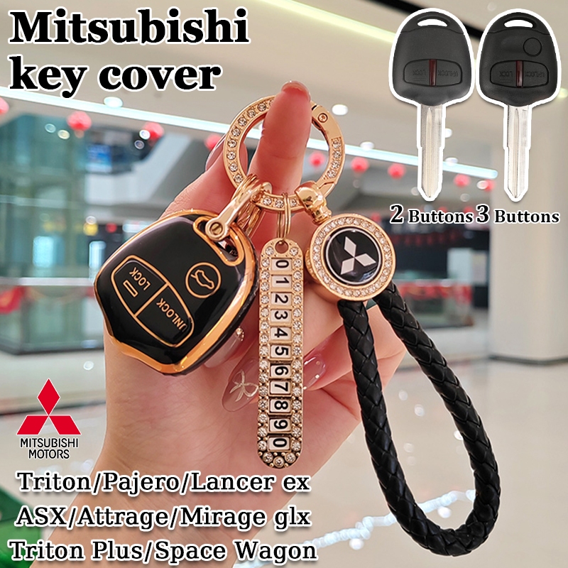 Mitsubishi Triton Lancer ex Pajero ASX Attrage Space Wagon Triton Plus Mirage glx ปลอกกุญแจรถ Triton พวงกุญแจเคสกุญแจรีโมท