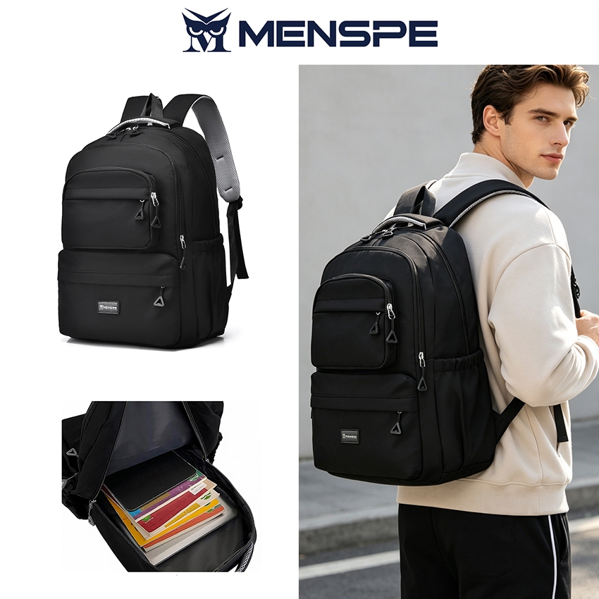MENSPE ผู้ชายแฟชั่นs กระเป๋าเป้สะพายหลัง Unisex กระเป๋าเดินทางแบบพกพาแล็ปท็อปกระเป๋าเป้สะพายหลังธุรกิจโน้ตบุ๊คกันน้ําเป้สะพายหลังวิทยาลัย Commuting ผู้หญิงผู้ชายสันทนาการโรงเ
