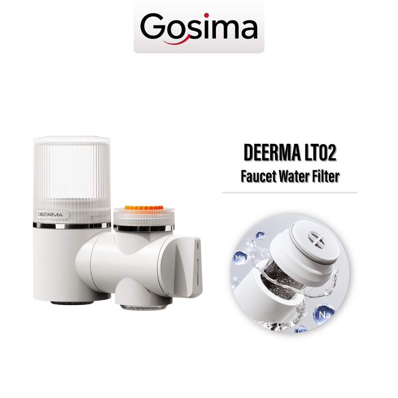 Deerma Faucet Water Filter LT02 เครื่องกรองน้ำหัวก๊อก กรองแบคทีเรีย 99% ลดกลิ่นคลอรีน ติดตั้งง่าย น้ำสะอาดสดชื่น ปรับองศาได้ 220°