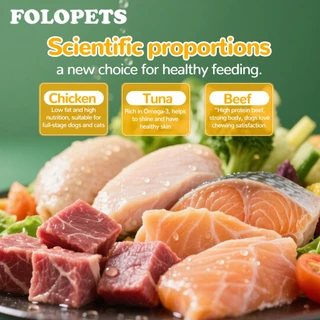FOLOPETS ไส้กรอกสุนัขอาหารสัตว์เลี้ยงขนมขบเคี้ยวแมวสุนัขขนมขบเคี้ยวแฮมไส้กรอกการฝึกอบรมรางวัลขนมขบเคี้ยว (30 ชิ้น/ถุง)
