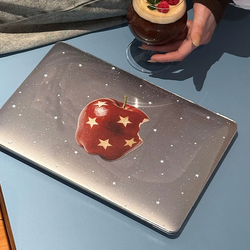 One-bite ผลไม้พิมพ์ประกายสําหรับ 2026 MacBook Neo 13 นิ้ว A3404 Pro M5 A3434 A3428 Air M5 13.6 นิ้ว A3449 Pro 13.3 M2 M1 A22338 A2251 2020 Air A2 2337 M2