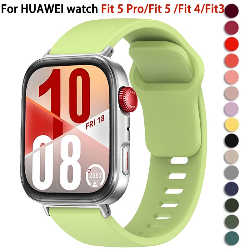 สายซิลิโคนสําหรับ Huawei Watch Fit 5 Pro/4 Pro Fit 5/4/3 Breathable Sport Watchband