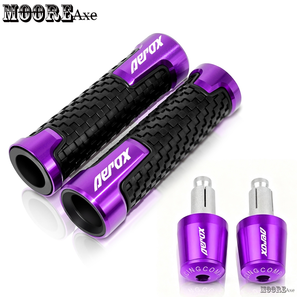 Mooreaxe สําหรับ Yamaha Aerox155 V1 V2 V3 2017 - 2023 2025 2026 อุปกรณ์เสริมรถจักรยานยนต์ Handlebar Grips พร้อมปลาย CNC โลหะผสม 7/8 ปลั๊กปลายแฮนด์ SBDTZ