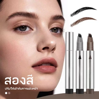 Multi-Prong Liquid Eyebrow Pencil Waterproof 2-in-1 สําหรับ Brows & Hairline Shadow
