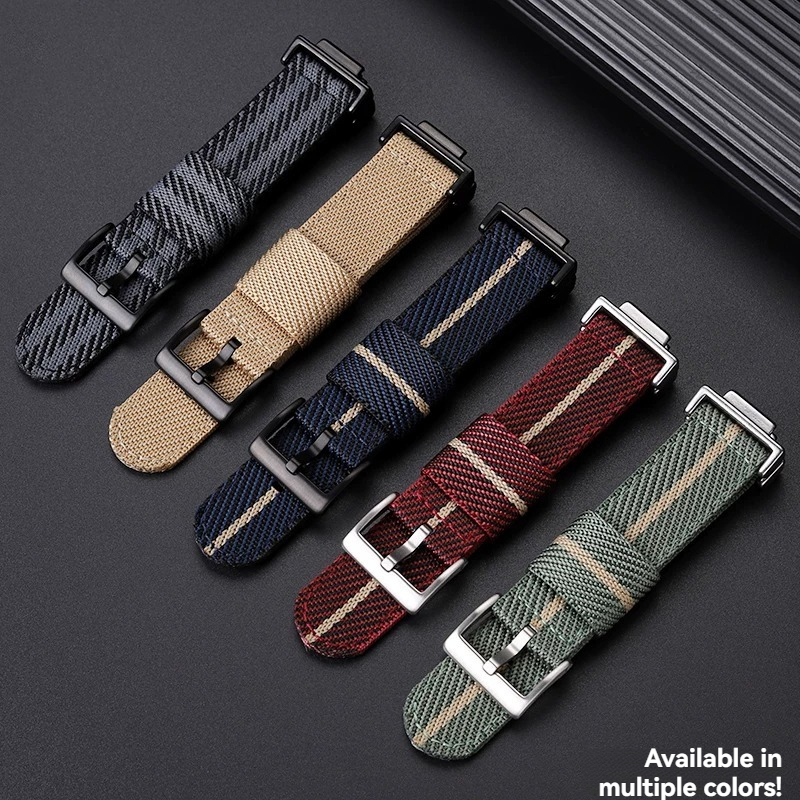 เหมาะสําหรับ Casio Small Square DW5600 GWb5600 GWM5610 ดัดแปลงแนวโน้มแฟชั่นสายไนลอน