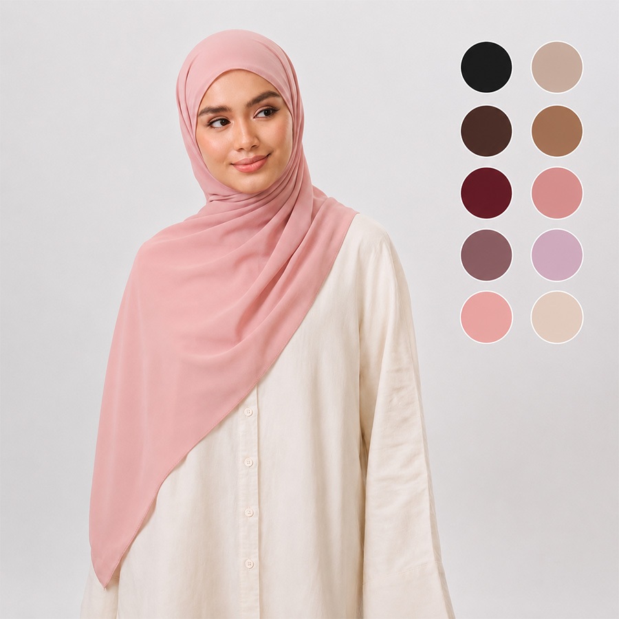 Laven เพชรชีฟองพรีเมี ่ ยมผ ้ าพันคอชีฟองหนาฟอง Heavy ชีฟองฮิญาบมุสลิม Tudung ผู ้ หญิงผ ้ าคลุมไหล ่