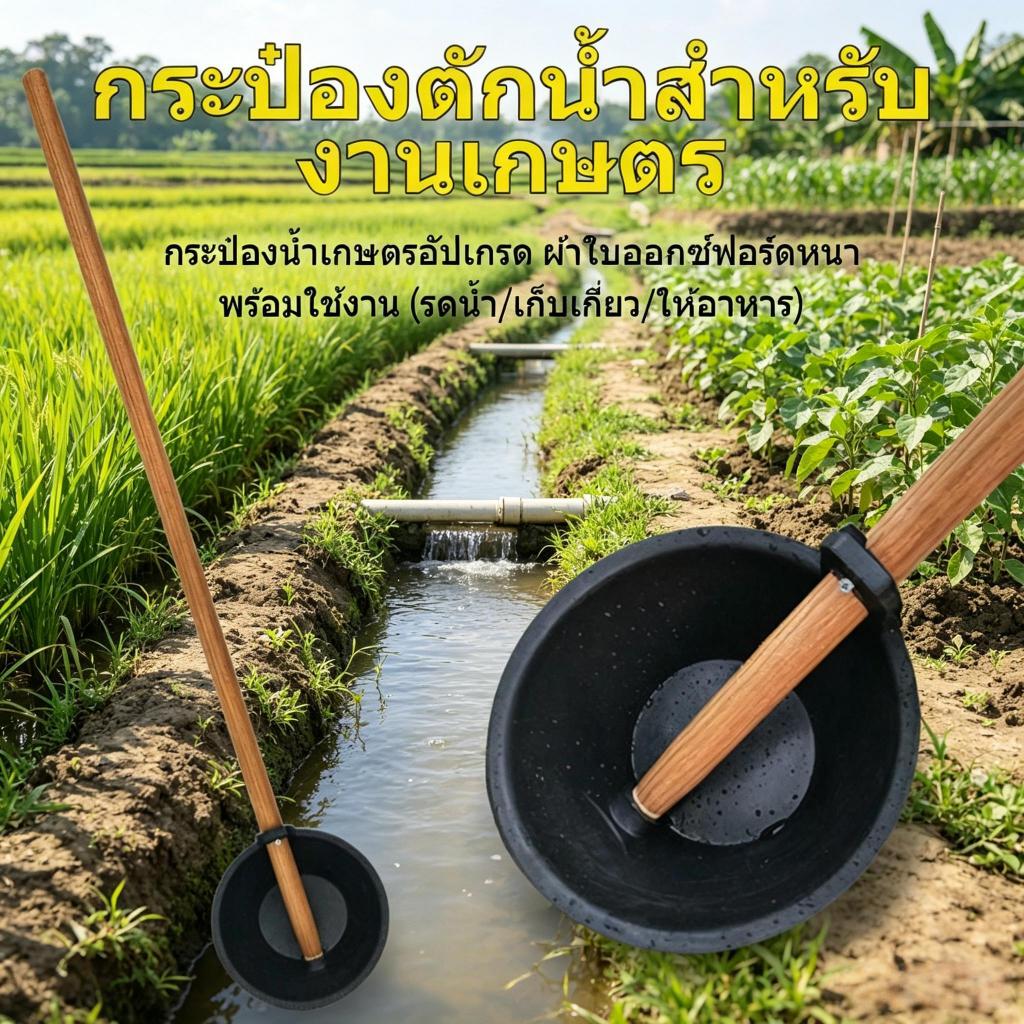 ช้อนตักน้ําด้ามยาว, ถังต้นไม้รดน้ํา, ปุ๋ยฟาร์ม [พลาสติกความหนาแน่นสูง, ทนทาน] -เครื่องมือชลประทาน