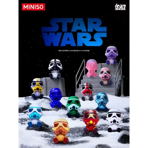 2026 การสร้างที่มีชื่อเสียงพรีเมี่ยม MINISO Star Wars Stormtrooper Icon Series กล่องตาบอดรูป Mainan Patung,Soldier Corps Series iconbox รูป Mystery กล่องของขวัญ