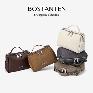 BOSTANTEN Vanity Bag Women’s Crossbody Handbag PU Leather Large Capacity Water-Resistant Korean Style Office and Travel Bag