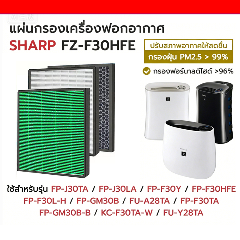 สําหรับ Sharp FZ-F30HFE FP-J30TA FZ-Y28FE FP-F30L-H FPJ30LA FP-F30Y FU-A28TA FP-GM30B