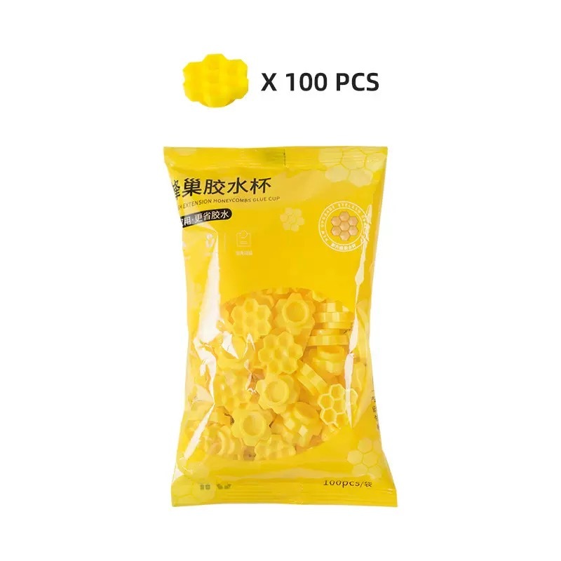 Funmix 100 ชิ้น Beehive กาวปลอมถ้วยขนตา Grafting Fast ปลูก Sun ดอกไม้ Delay Extension
