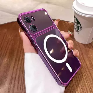เคสสําหรับ OPPO A57 4G A77 A77s ความงามซิลิโคนระดับไฮเอนด์เคสโทรศัพท์โปร่งใส TPU soft case ฟรีแหวนดูดแม่เหล็ก