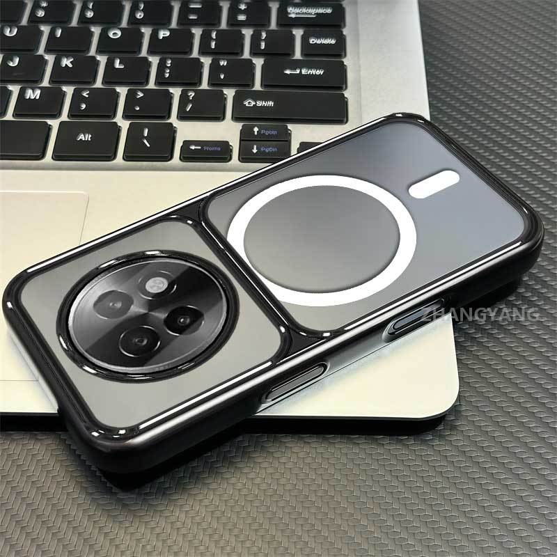 เคสสําหรับRealme C63 4G C61 ความงามซิลิโคนระดับไฮเอนด์เคสโทรศัพท์โปร่งใสTPU soft Caseฟรีแหวนดูดแม่เห