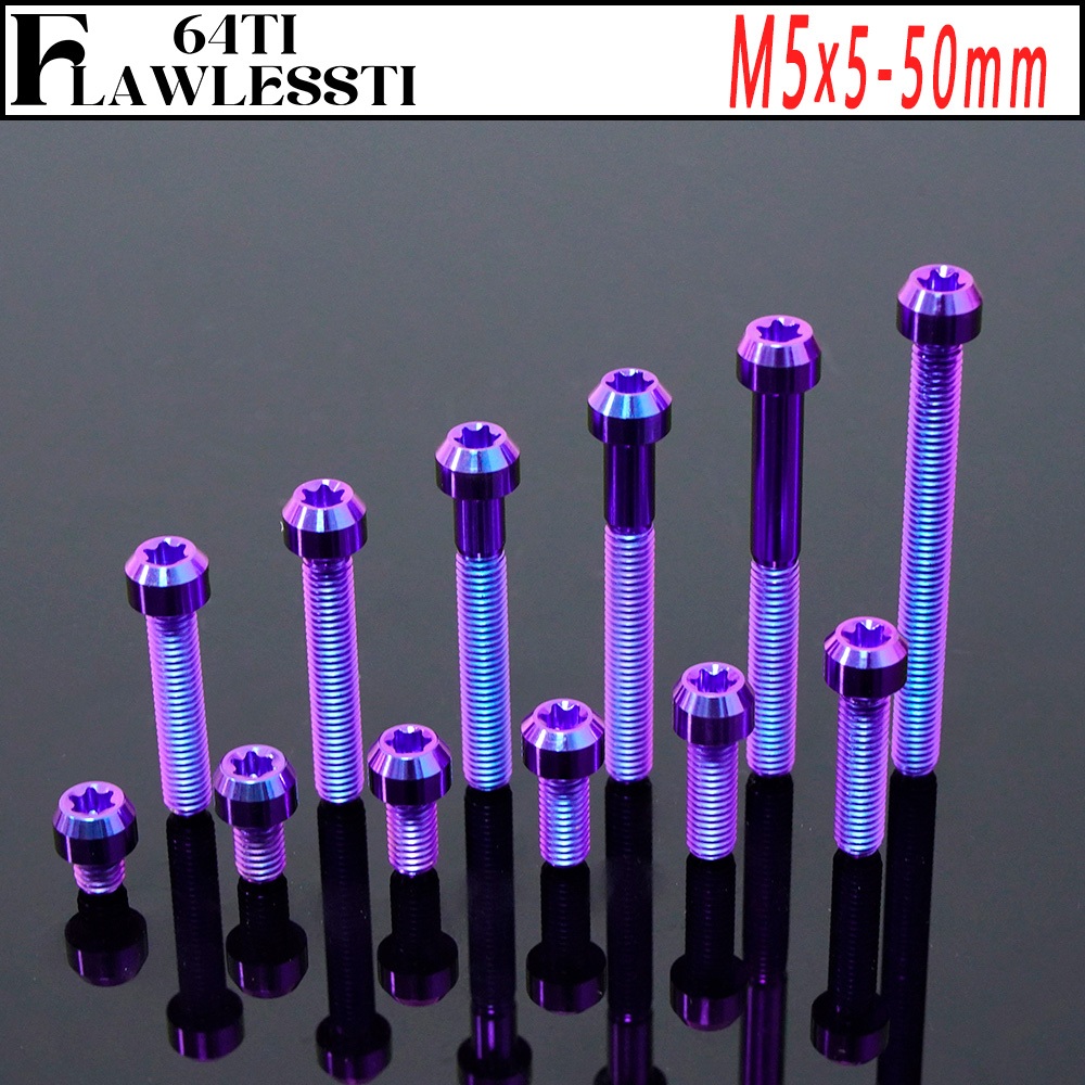 FLAWLESSTI M55-50 มม.G5 Titanium Bolt สวิทช์กล่อง ABS Sensor Disc Bolt สําหรับ Forza 350 Giorno 125 Wave 125i Xmax 300 Sprint 150 Primavera 150 S 150