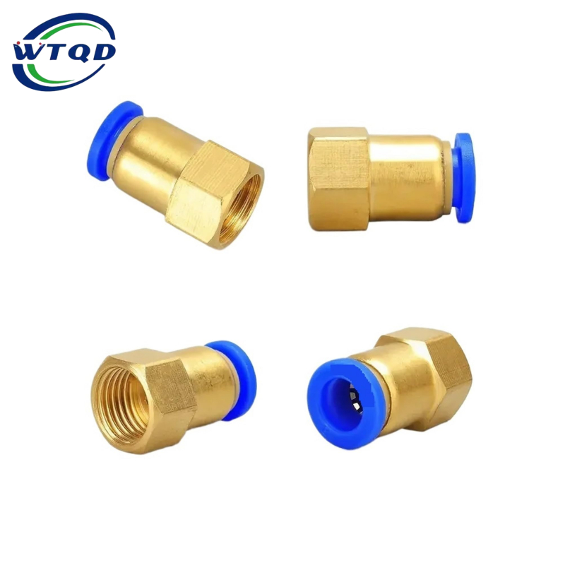 PCF ข้อต่อลมแบบเร็ว เกลียวตัวเมีย BSP M5 1/8 1/4 3/8 1/2 สำหรับท่อขนาด 6 8 10 12 มม.