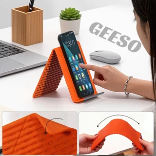 GEESO ขาตั้งโทรศัพท์ซิลิโคนยืดหยุ่น พับได้ ปรับมุมได้ หลายรูปแบบ พกพาสะดวก Flexible Foldable Silicone Phone Stand Multi-Angle Adjustable Portable Holder for Phones & Tablets 柔性变形支架