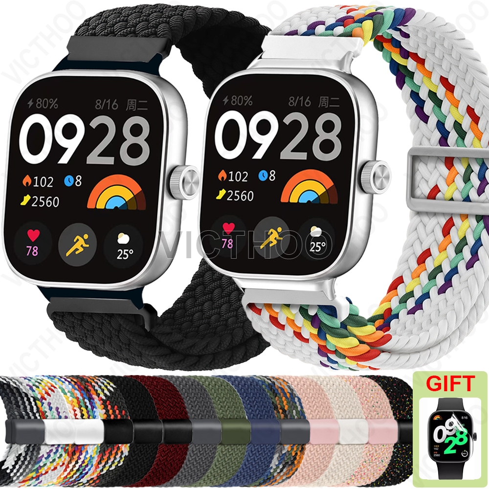 ใหม่สายรัดไนลอนเปลี่ยนสร้อยข้อมืออุปกรณ์เสริมสําหรับ Redmi Watch 6 5 4 / Xiaomi Smart Band 9 8 Pro
