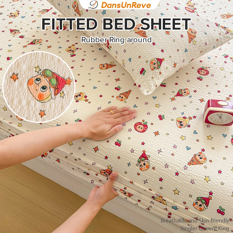 ผ้าปูที่นอน น่ารัก คลุมที่นอน 6ฟุต/5ฟุต/3.5ฟุต bedsheet 10นิ้ว มุม ผ้าปูรัดมุม
