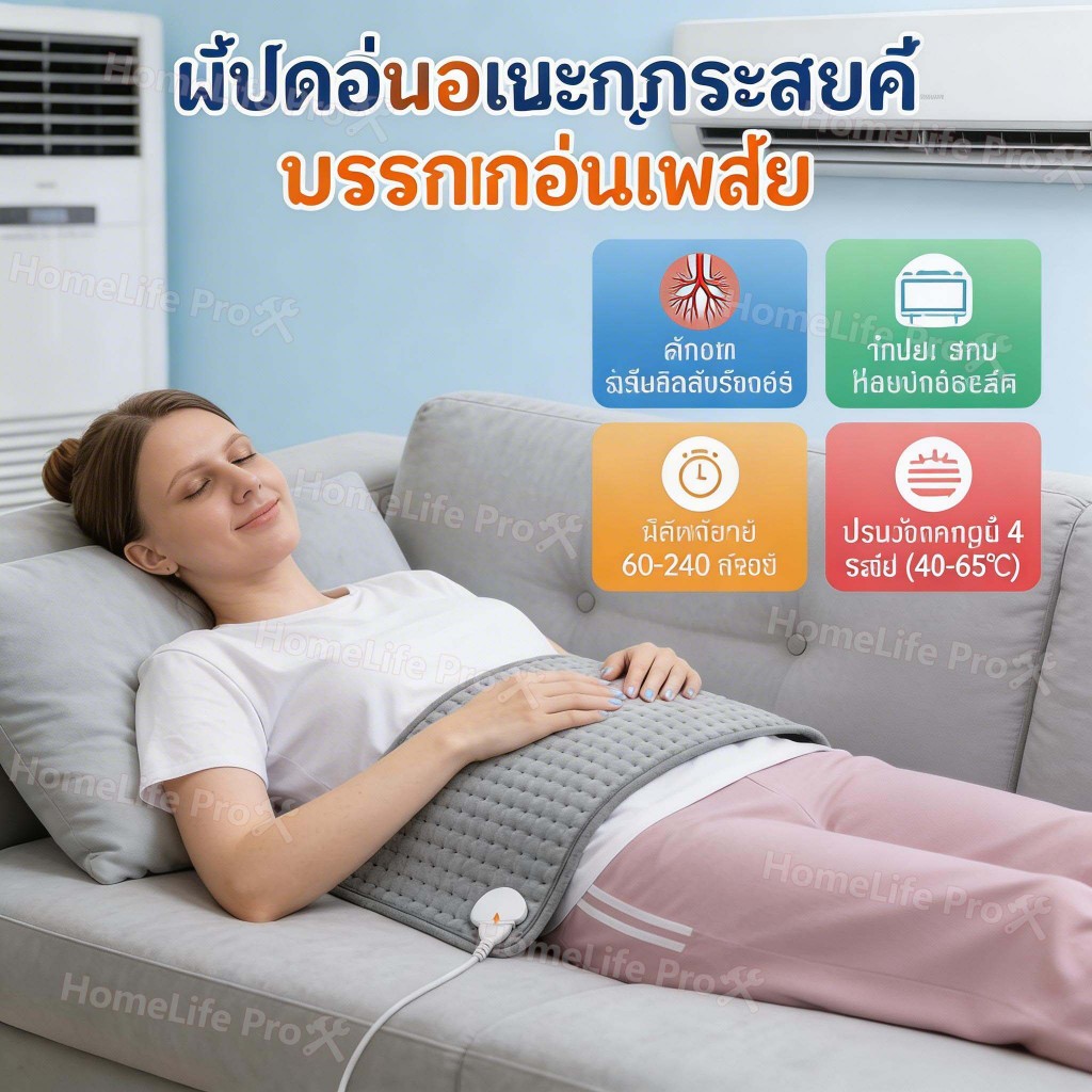 🔥จัดส่งจากประเทศไทย 🔥 แผ่นทําความร้อนไฟฟ้าผ้าห่มไฟฟ้าเสื่อทําความร้อนไฟฟ้า แก้ปวดหลังตะคริว แผ่นทําความร้อนนุ่มพิเศษปิดโดยอัตโนมัติ