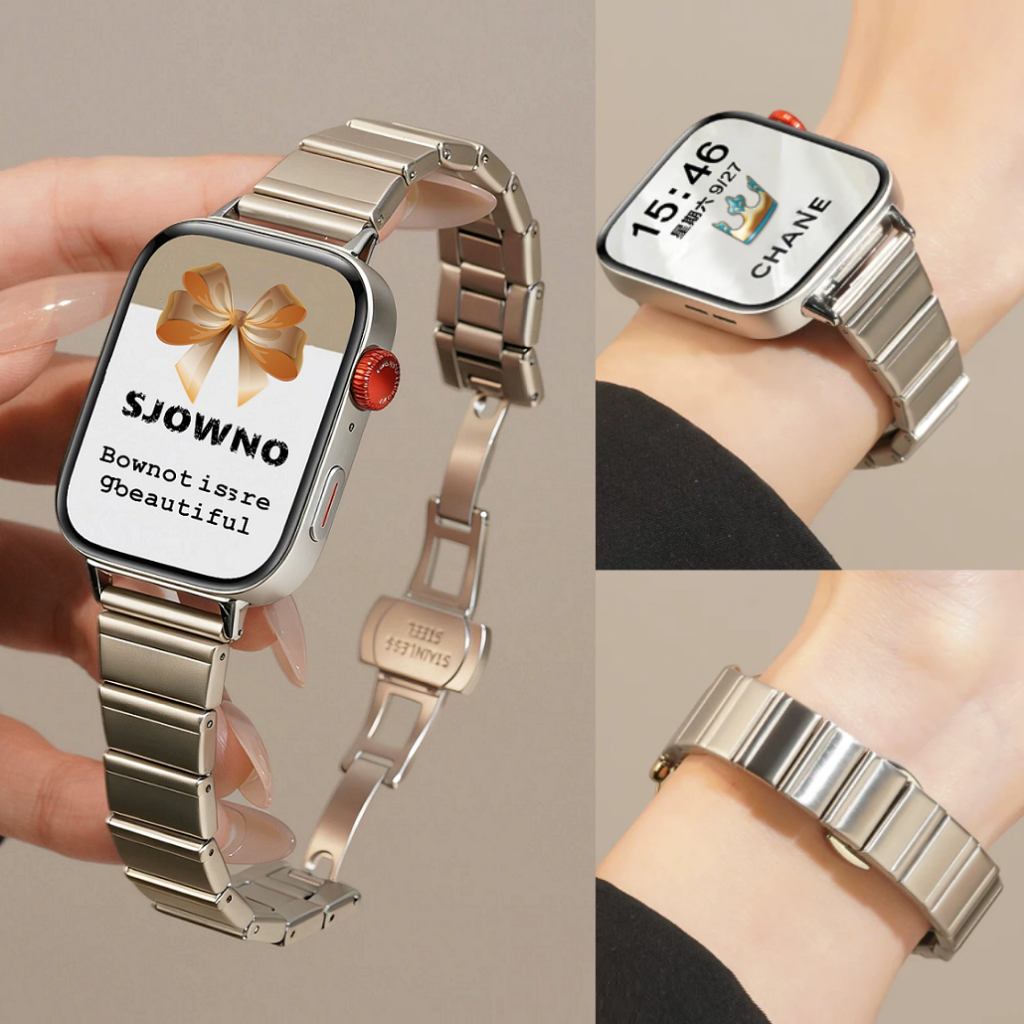 Stainless Steel Strap Compatible For Huawei Watch Fit 5 สาย Elegant สาย Huawei watch Fit 5 Pro Strap สาย Huawei Watch Fit 4 Strap For สาย Huawei Fit 5 Pro Strap Huawei Fit 4 สาย Huawei Fit 5 Strap สาย Huawei Watch Fit 3 Strap สาย Huawei band 11 pro Strap