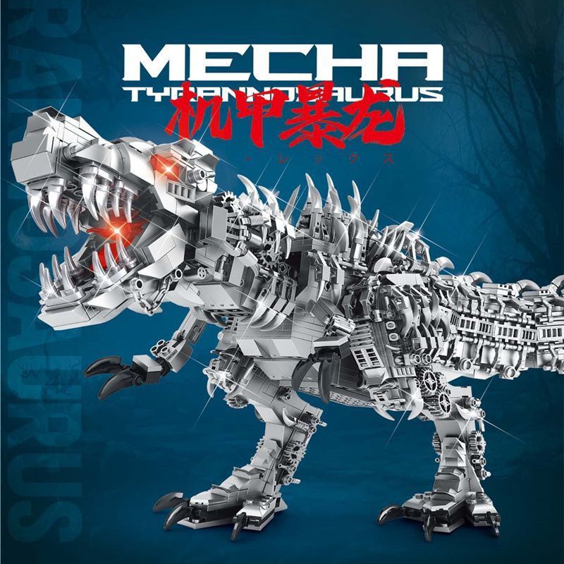 Jurassic Tyrannosaurus Mechanical Tyrannosaurus Rex ไดโนเสาร์ Tyrannosaurus Rex ประกอบอาคารบล็อกของเ